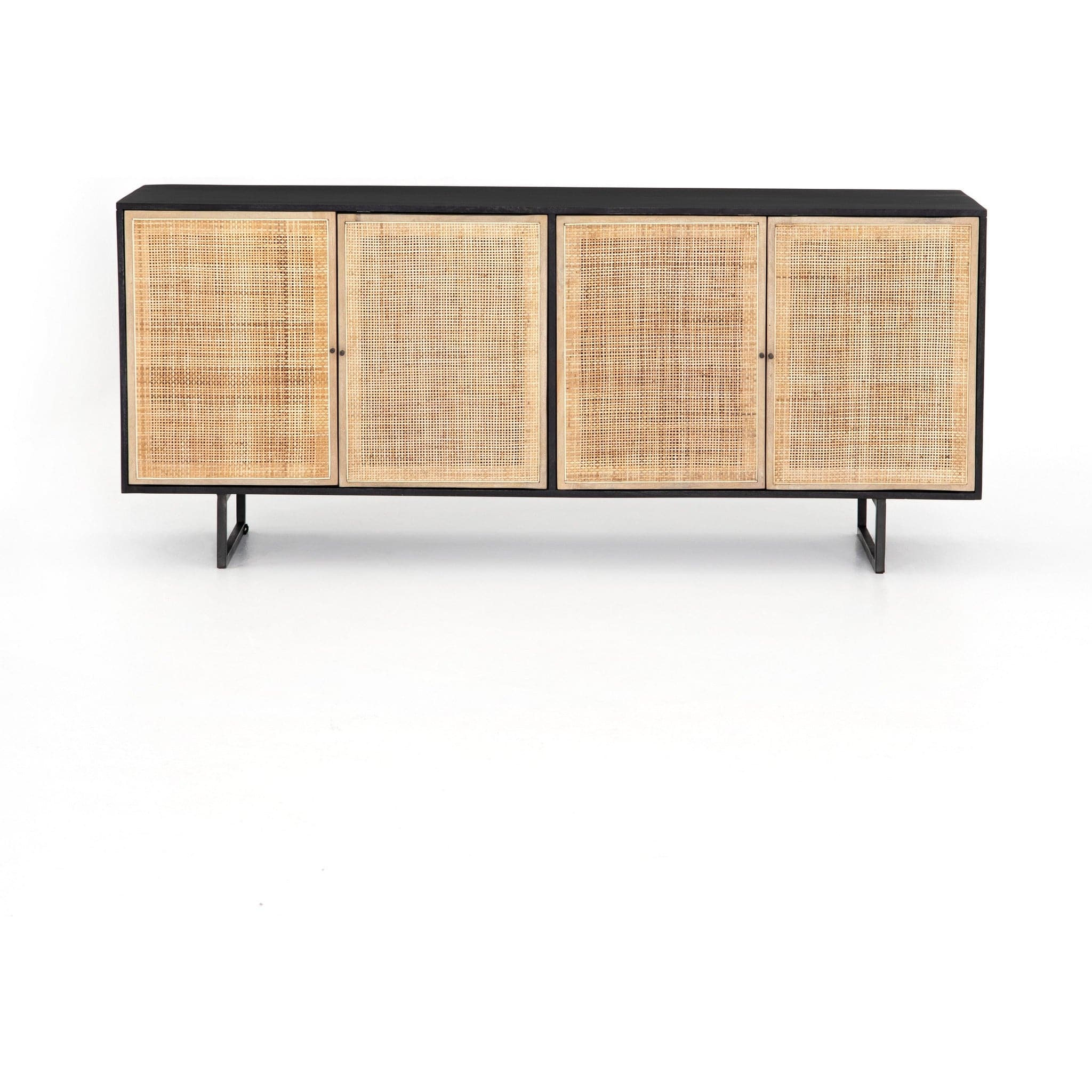 Mid-Century Modern Accent Cabinet in Blackwash - HER Home Design Boutique